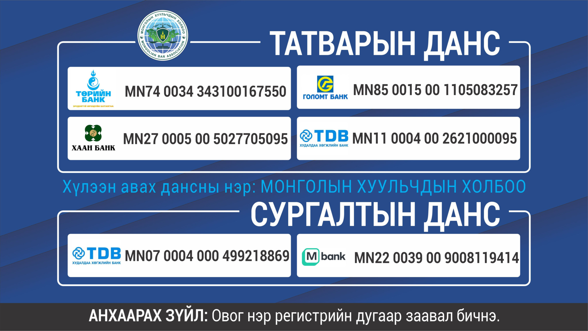 ХУУЛЬЧДЫН АНХААРАЛД